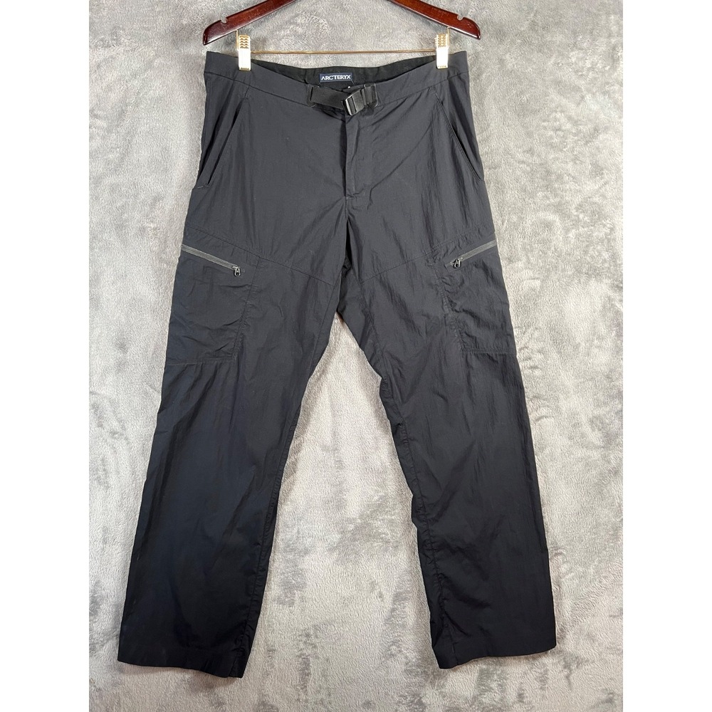 Arc'teryx Gamma Pants Mens 34x30 (35x31) Black Cargo Belted Light Stretch Tech